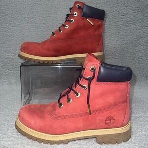 Timberland Boy Boots Men's Sz 5.5 Women's Sz 7 Red Waterproof Primaloft 200 Gram